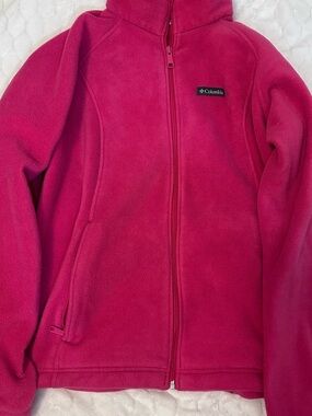 Columbia Women’s Pink Fleece Jacket - Cozy Full-Zip XL